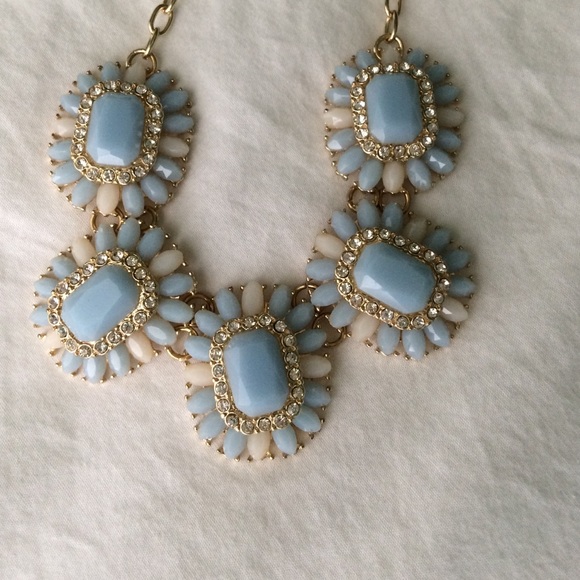 Francesca's Baby Blue Statement  Necklace