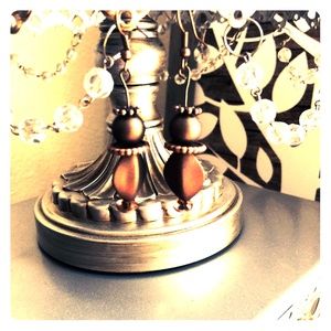 Brown/bronze earrings