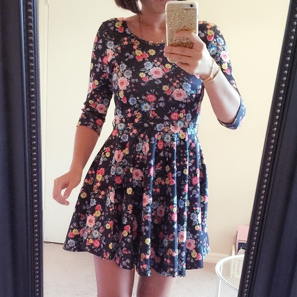 Floral Skater Dress - Picture 3 of 4