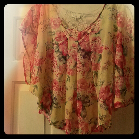 Flared floral top