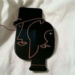 Art deco man/woman brooch Statement piece