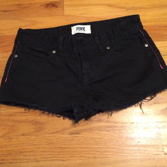 VS PINK BLACK jean shorts PRICE FIRM!