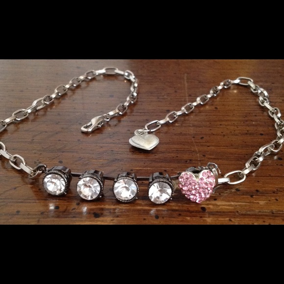 Swarovski Crystal Pink Pave Heart Necklace