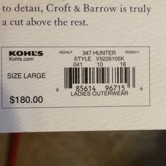 Croft and Barrow hunter green wool jacket. - Picture 4 of 4