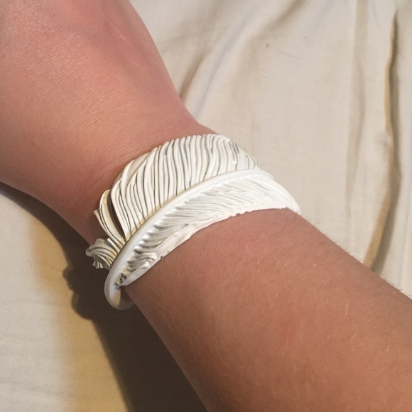 Wildfox matte white feather cuff