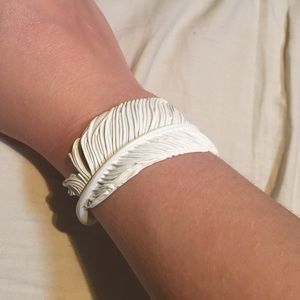 Wildfox matte white feather cuff