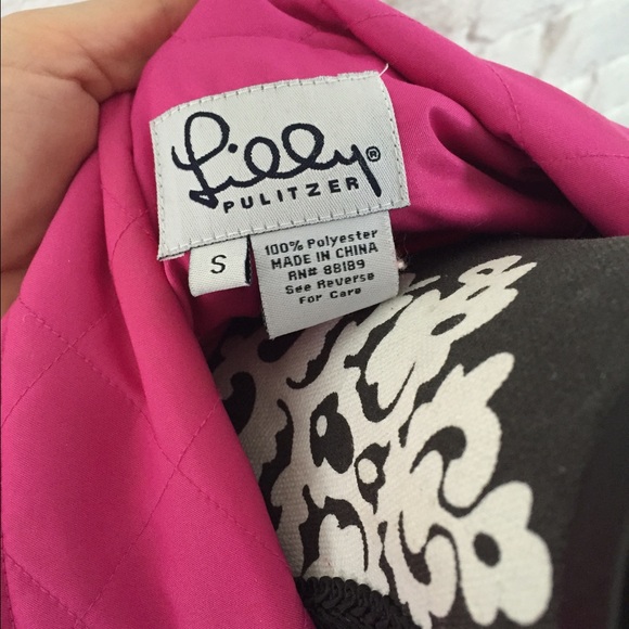 Women's Pink Quilted Lilly Pulitzer Jacket - Picture 4 of 4