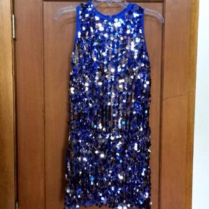 Blue Sequin Dance Costume