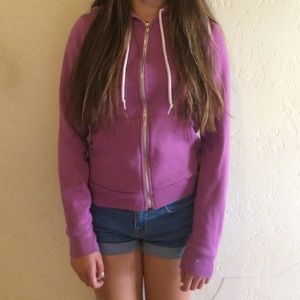 Light purple American apparel zip up hoodie