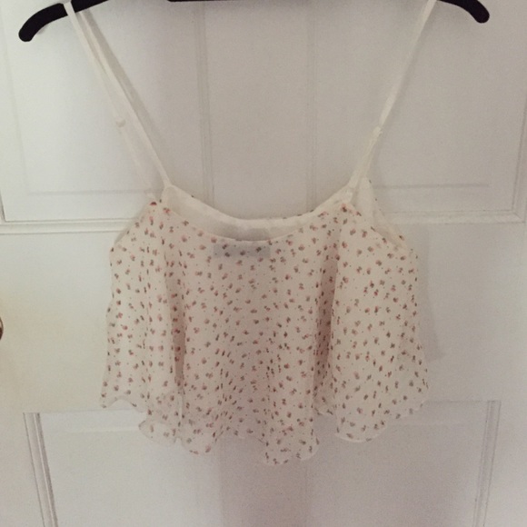 Floral Ruffle Crop Top - Picture 2 of 3