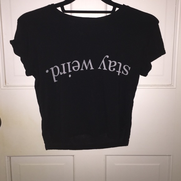 Brandy Melville Stay Weird Crop Top