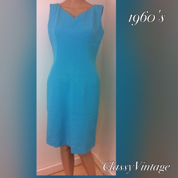 Vintage Dresses & Skirts - 1960's powder blue dress.