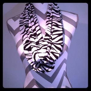 Black/White Zebra Infinity Scarf