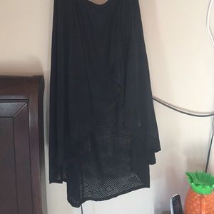 High Low Aztec Black Skirt