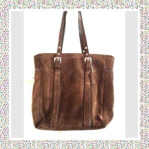 Coach Chocolate Brown Suede Handbag