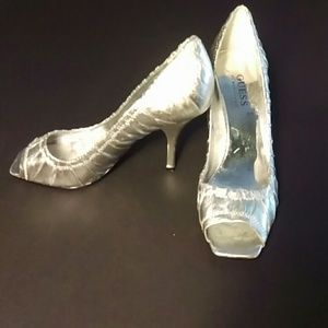 Silver heels, Guess by Marciano