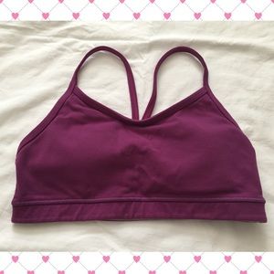 Lululemon Flow Y Bra - Dewberry - Size 4