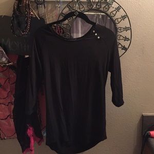 Banana republic black 3/4 sleeve shirt.