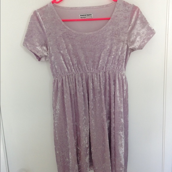 American Apparel Stretchy Velvet Babydoll Dress