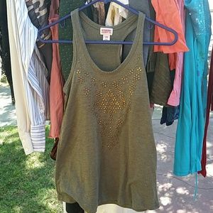 Green tank top slightly used