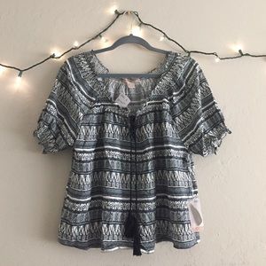 Loose Forever 21 boho shirt.