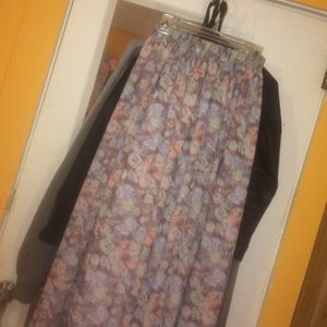 Floral Double Layered AA Full Length Skirt