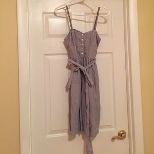 American Eagle: Blue Pinstriped Dress