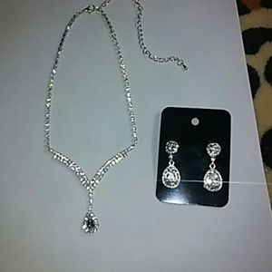 Tear drop costume jewelry set