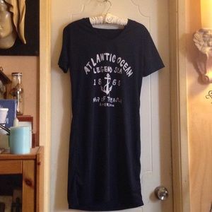 New Navy Hoodie T-shirt Dress