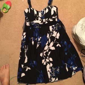 Blue floral dress