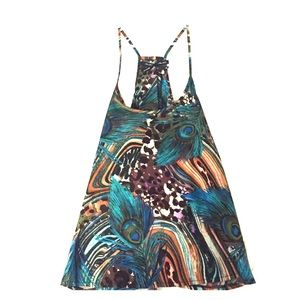 Flowy Open back Animal Print Top