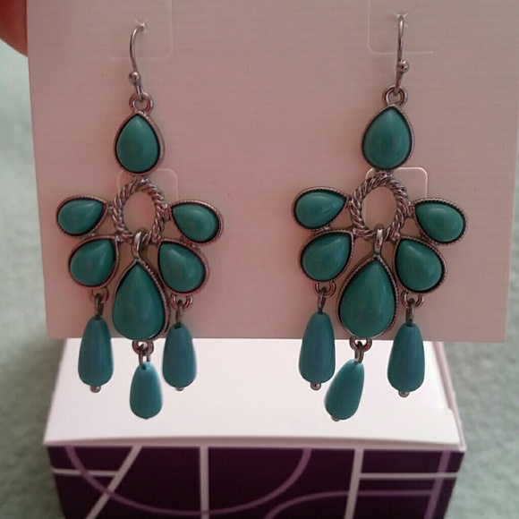 Lia Sophia Rhumba (turquoise) dangle earrings - Picture 2 of 4