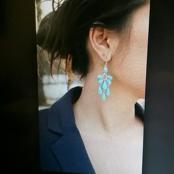 Lia Sophia Rhumba (turquoise) dangle earrings - Picture 4 of 4