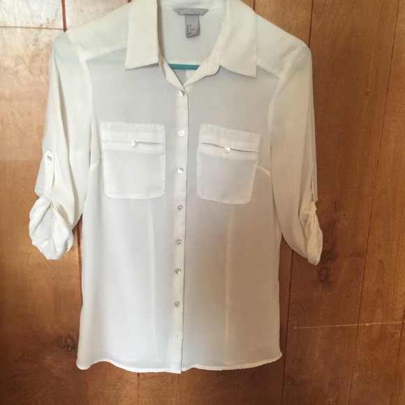 White h&m blouse