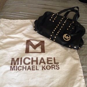 Michael Kors doctor style studded leather handbag