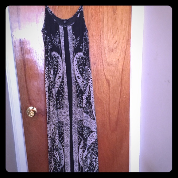 Tan Printed Maxi Dress