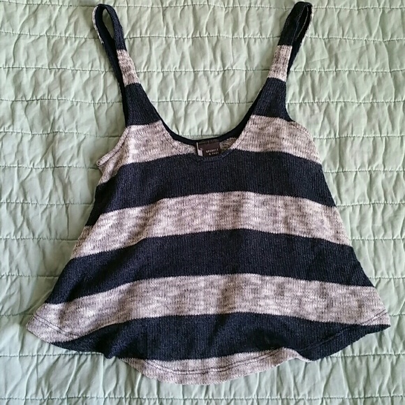 Sparkle & Fade striped knit tank, sz Small