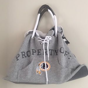 Redskins sweatshirt purse.