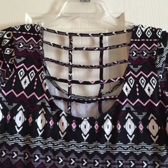 Purple Print Mini Dress - Picture 2 of 2