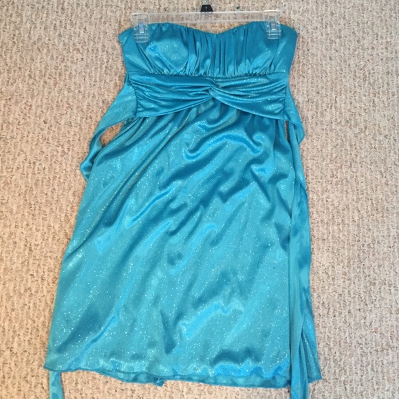 strapless sparkle dress