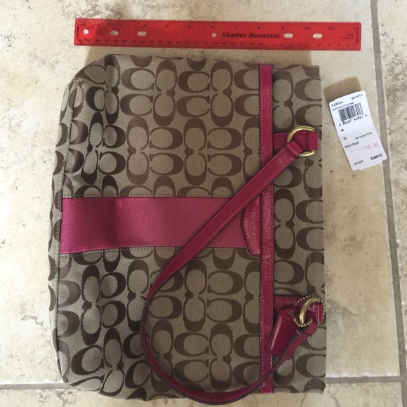 Coach purse, pink and tan. - Picture 1 of 3