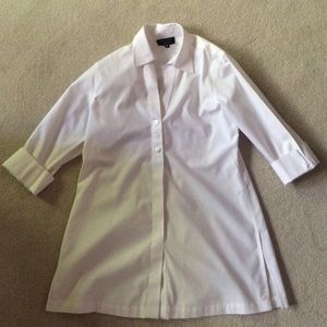 White Button-Up Tunic