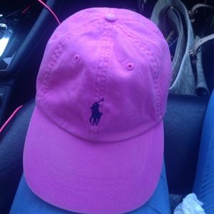 Pink polo hat
