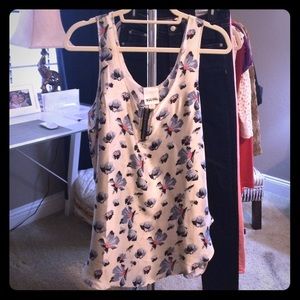 YAYA Nom de Plume silk flower top