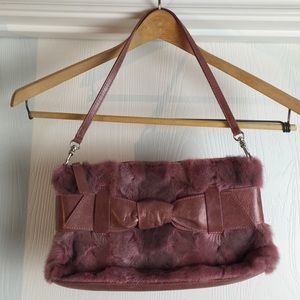 Roberta Gandolfi Leather & Mink Handbag / Purse