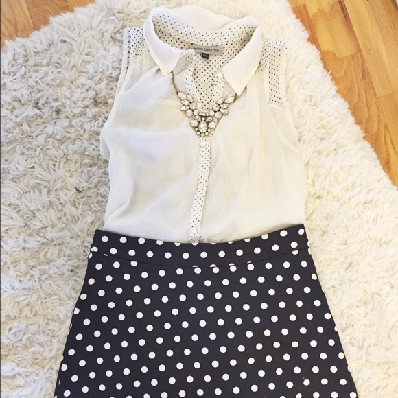 Bershka Tops - White Button-Up Sleeveless Tank