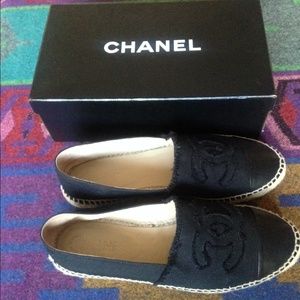 Black CHANEL Espadrilles sz 41