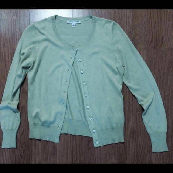Petite green cardigan