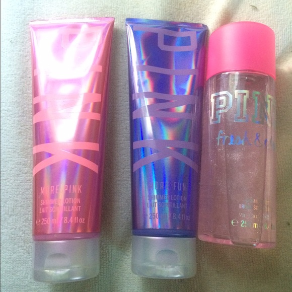 Pink lotion & perfume