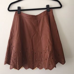 Faux leather skirt